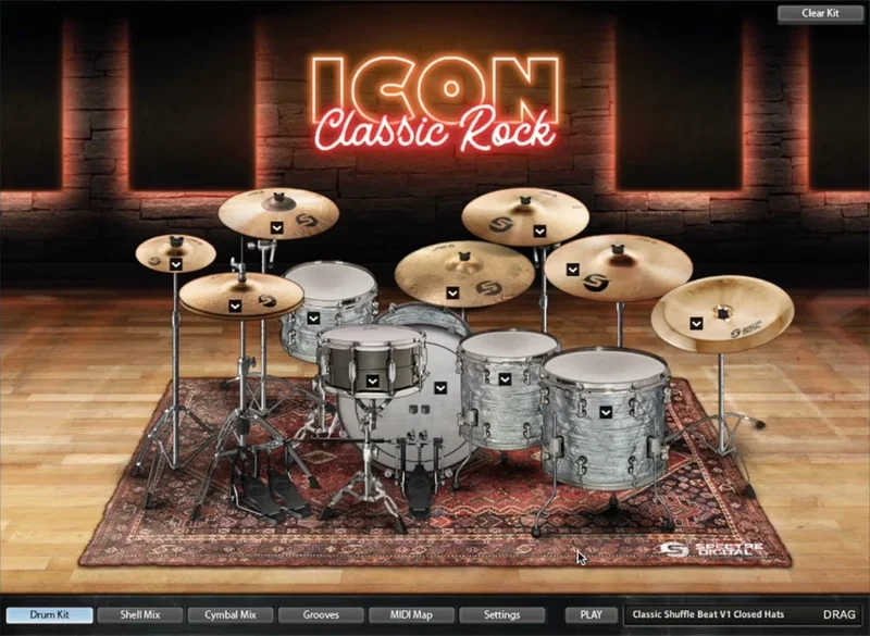 Spectre Digital Icon Drums Classic Rock interface