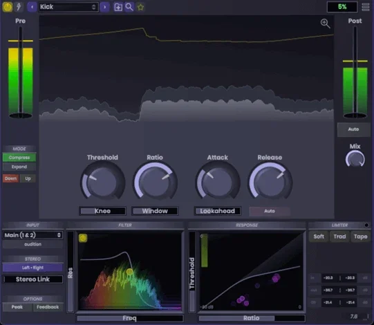 Stagecraft Software Compressor interface