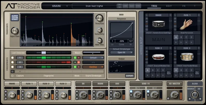 XLN Audio Addictive Trigger: Drum Vault TrigPak interface