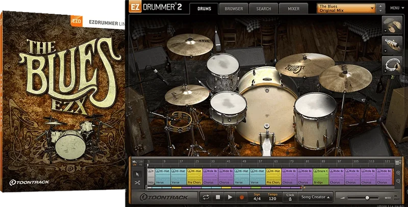 Toontrack EZX The Blues interface