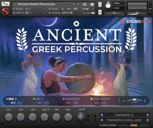 Soundiron Ancient Greek Percussion interface