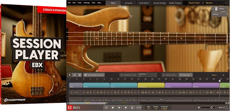 Toontrack EBX: Session Player interface