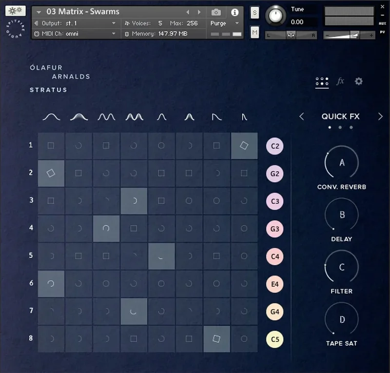 Spitfire Audio Ólafur Arnauds Stratus interface