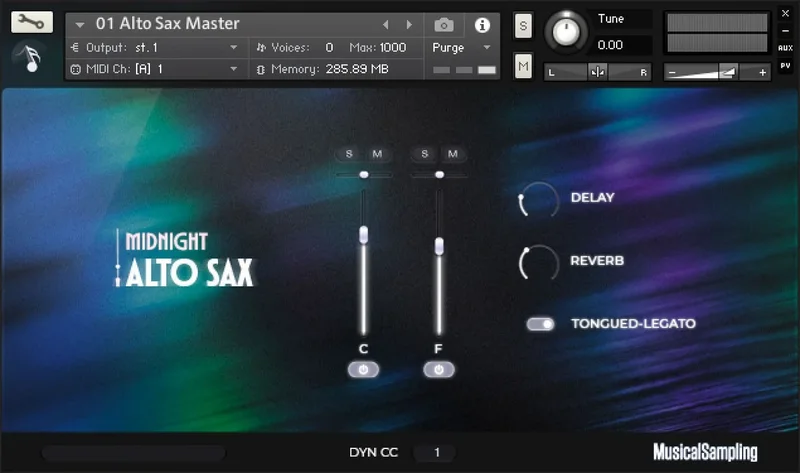 Musical Sampling Midnight: Alto Sax interface