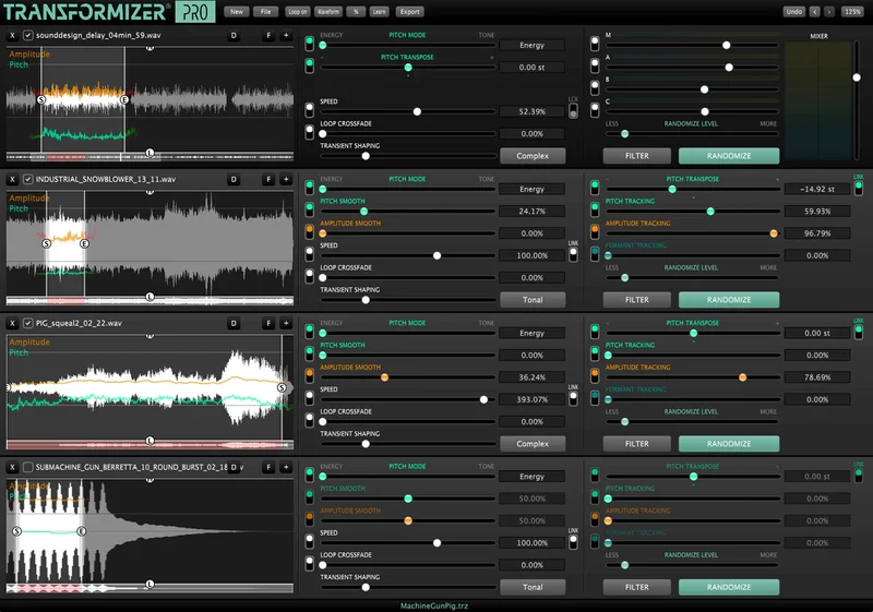 Transformizer Pro interface