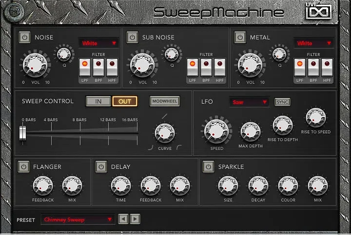 UVI SweepMachine interface