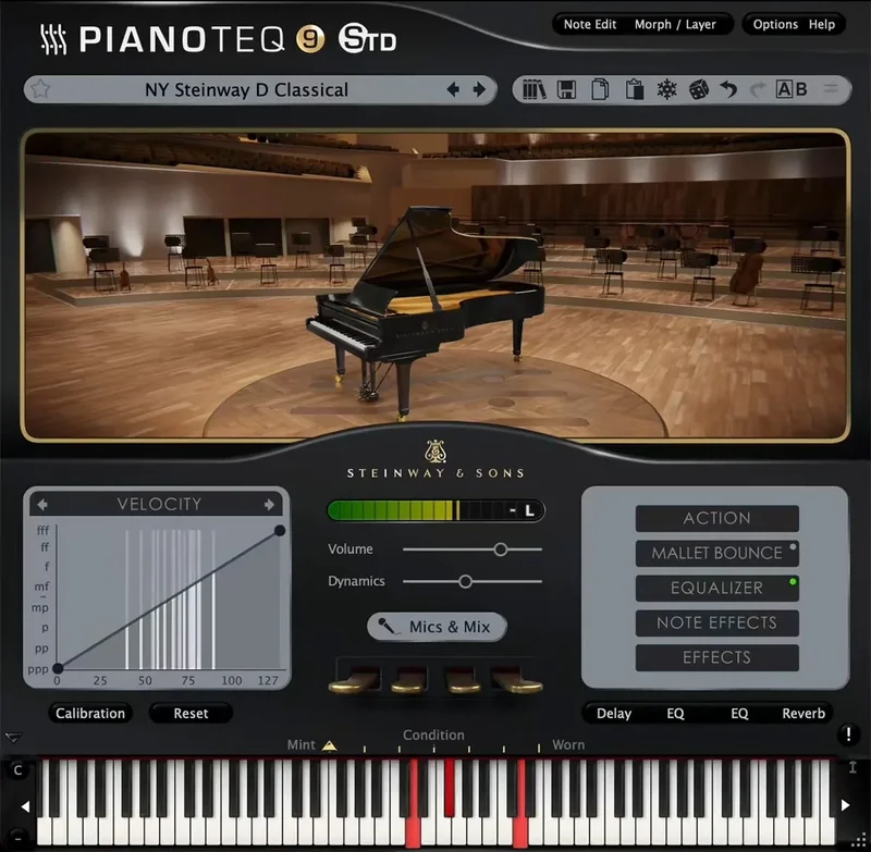 Modartt Pianoteq Instrument Pack: Steinway Model D interface