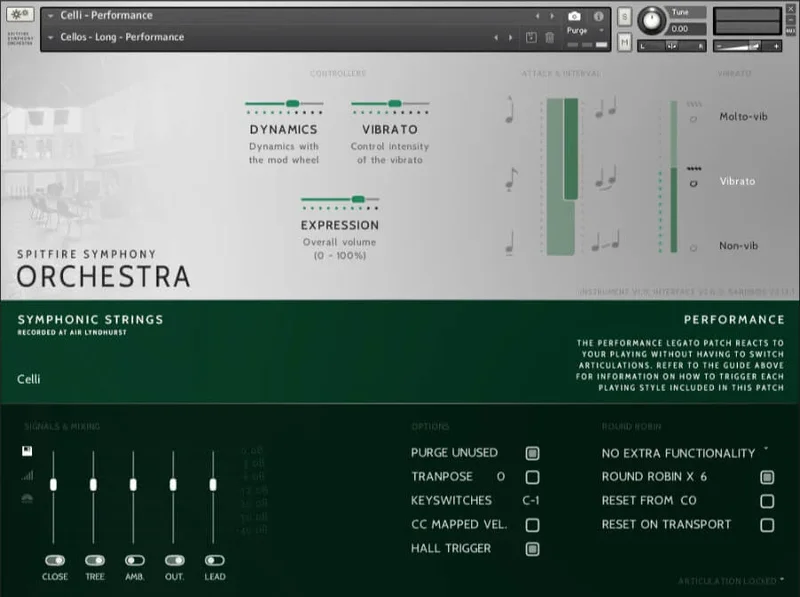 Spitfire Audio Spitfire Symphony Orchestra interface