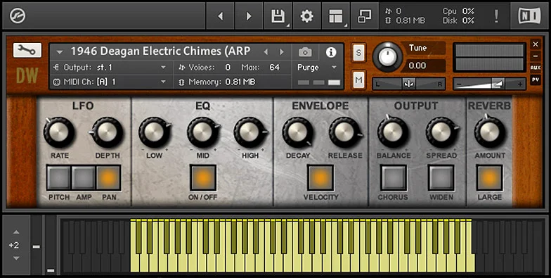 Loot Audio 1946 Deagan Electric Chimes interface