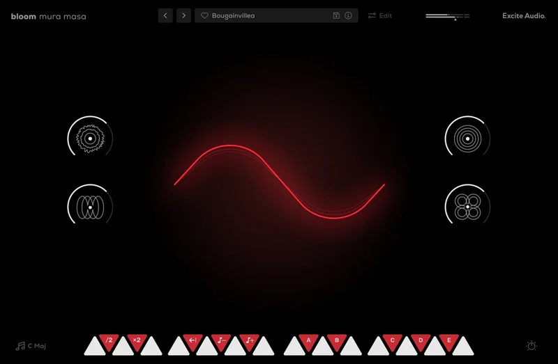 Excite Audio Bloom Mura Masa Lite interface
