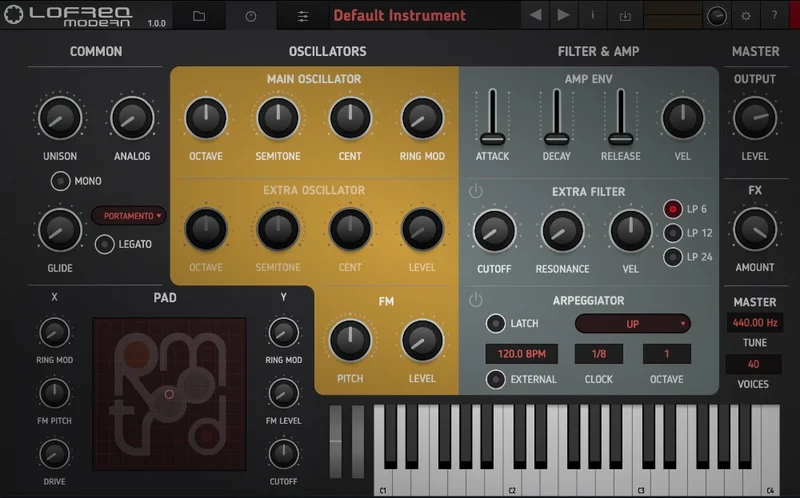 Tracktion RetroMod LoFreq Modern interface