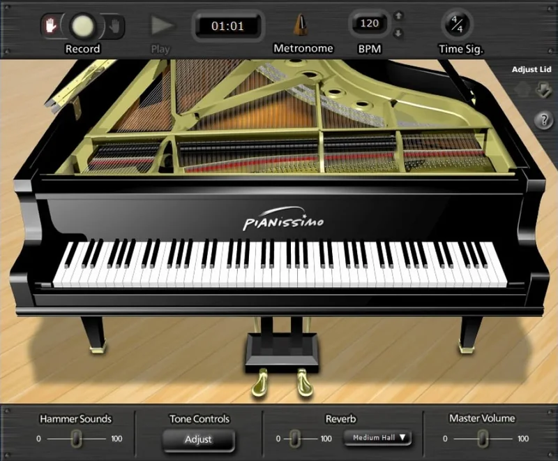 Acoustica Pianissimo interface