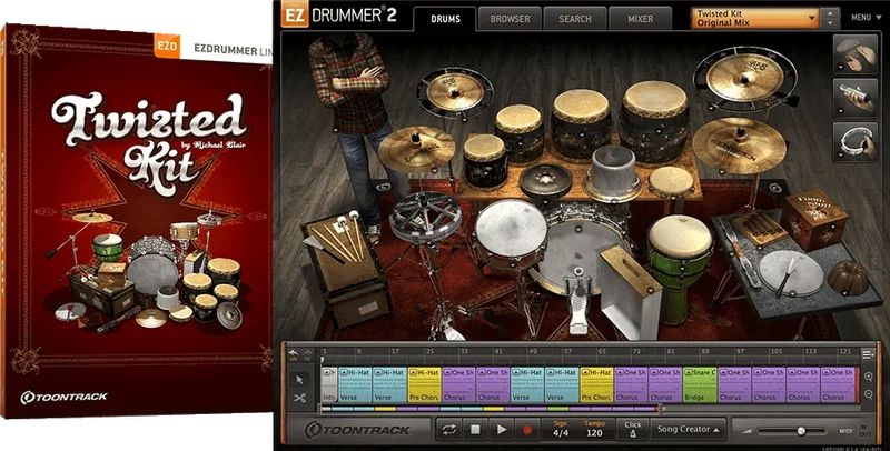 Toontrack EZX Twisted Kit interface