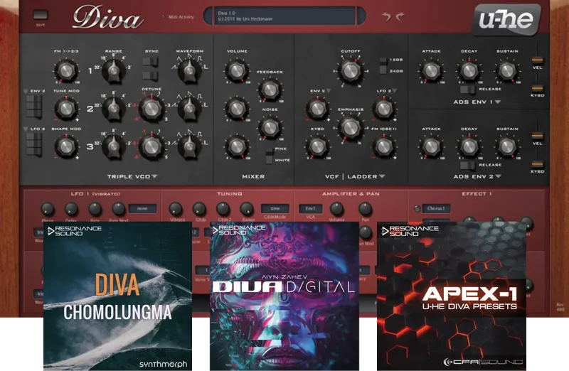 Exclusive Bundles+ u-he Diva+ Bundle interface