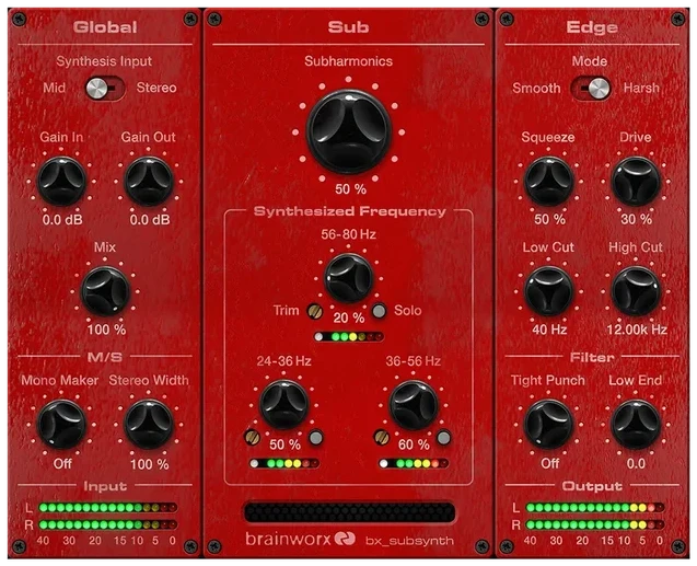 Universal Audio bx_subsynth Subharmonic Synth interface
