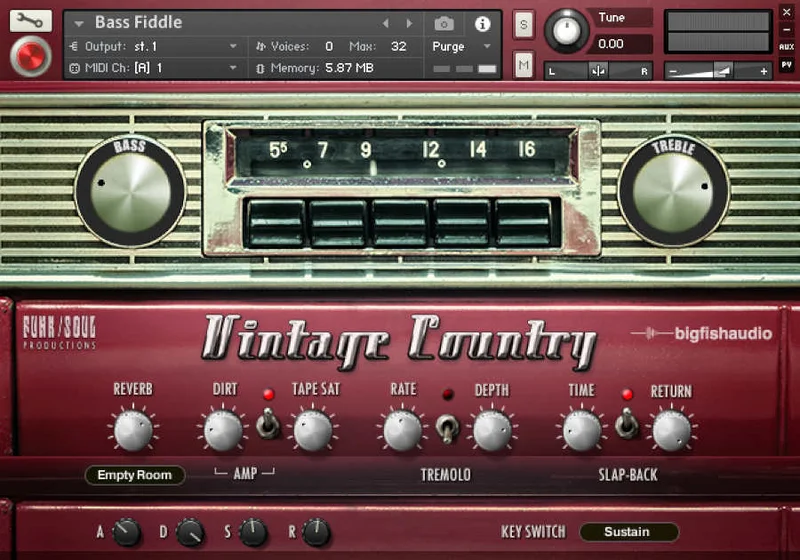 Big Fish Audio Vintage Country interface