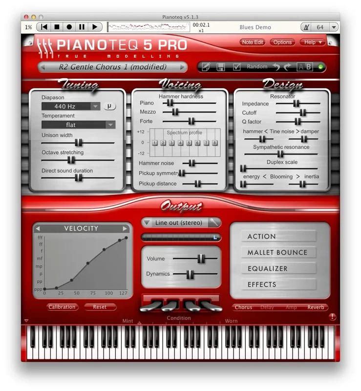 Pianoteq Electric Pianos Add-On interface