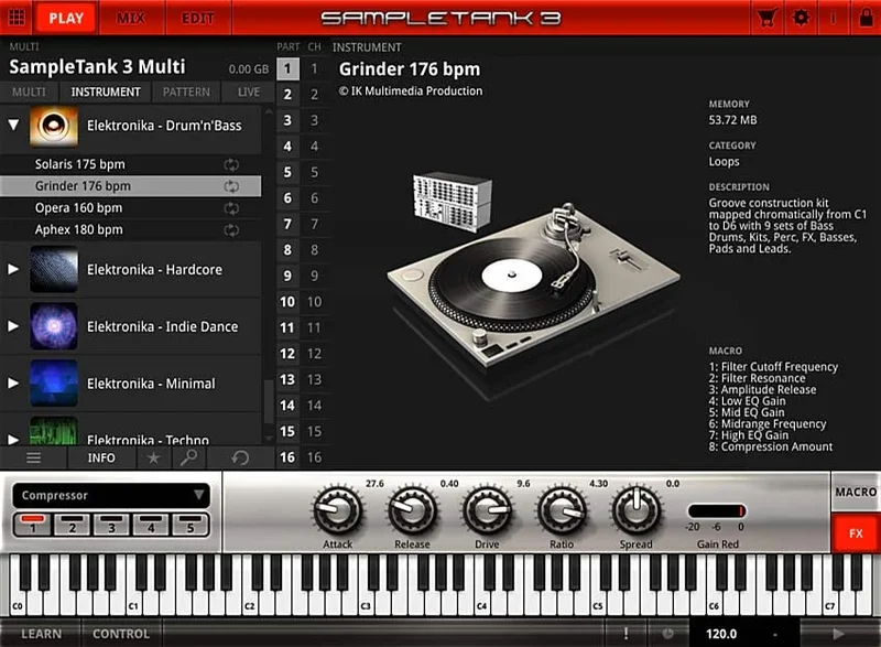 IK Multimedia Elektronika Drum n Bass interface