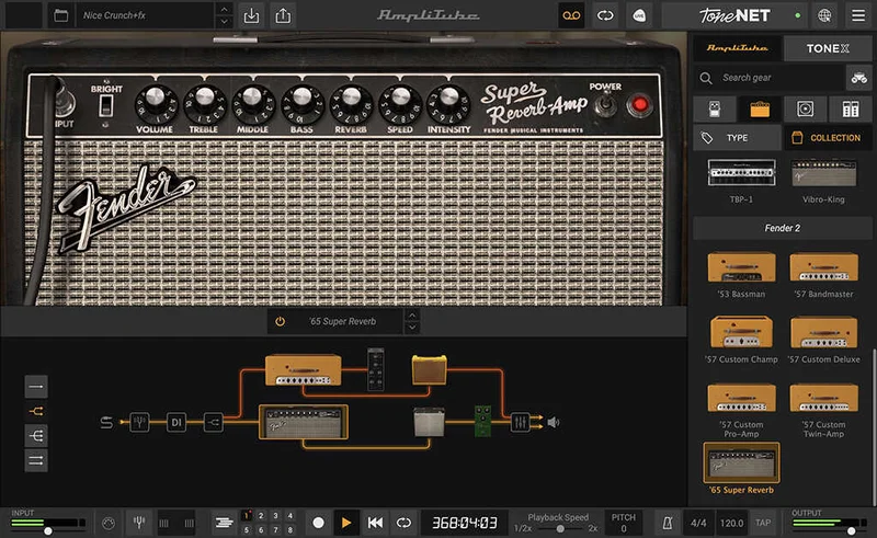 IK Multimedia AmpliTube Fender Collection 2 interface