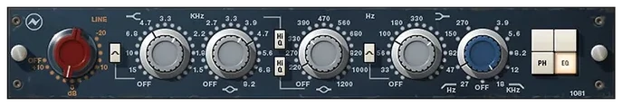 Universal Audio Neve 1081 / 1081SE Classic Console EQ interface