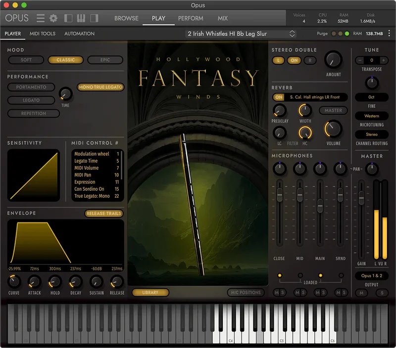 EastWest Hollywood Fantasy Winds interface