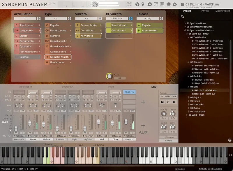VSL Synchron Dizis interface