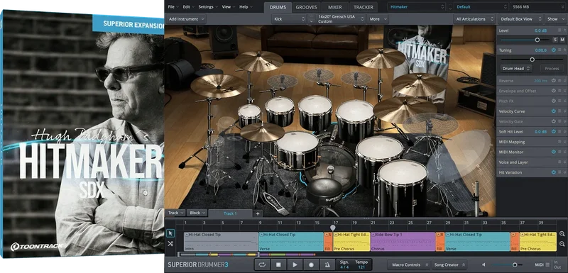 Toontrack SDX Hitmaker interface