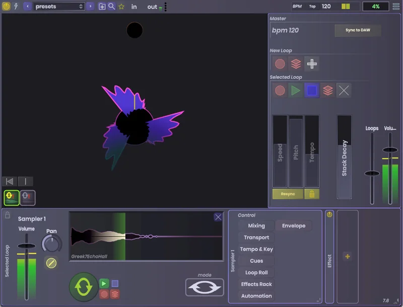 Stagecraft Loop Lab interface