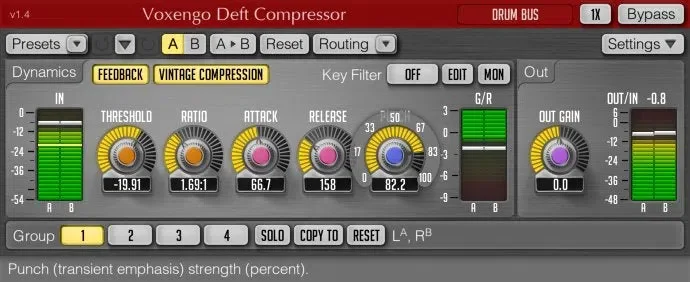 Voxengo Deft Compressor interface