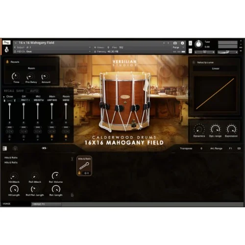 Versilian Studios Calderwood Drums interface