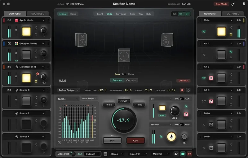 Ginger Audio Sphere Surround interface