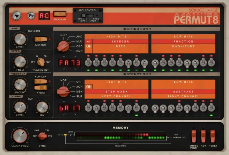 Sonic Charge Permut8 interface