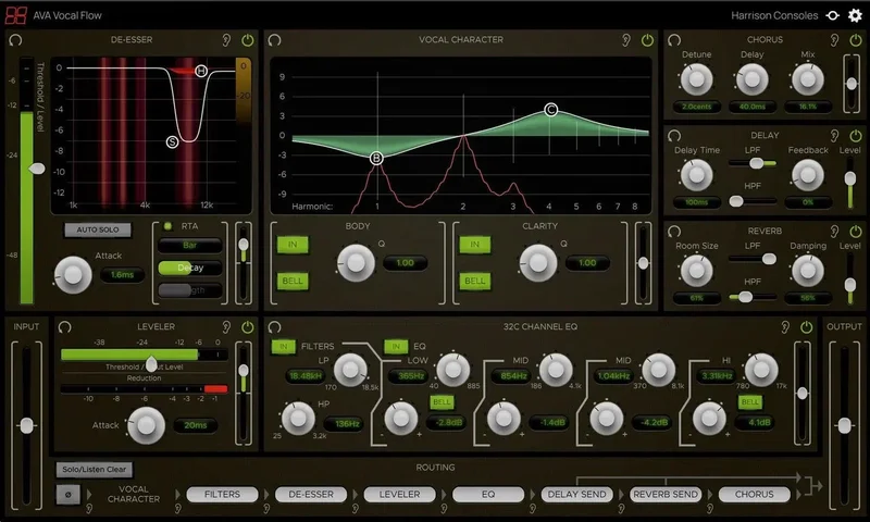 Harrison Vocal Flow interface