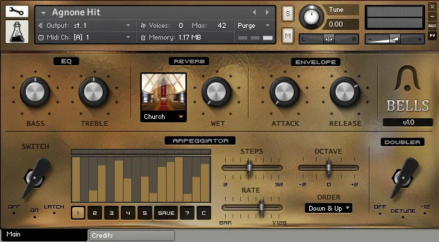 AudioThing Bells interface
