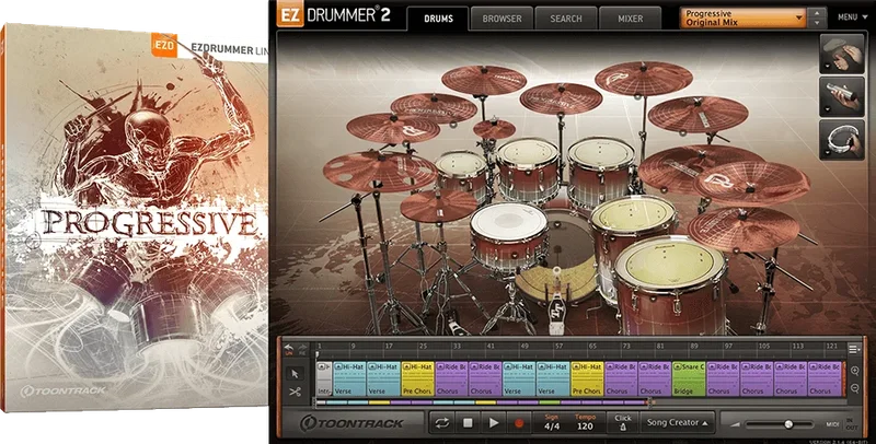 Toontrack EZX Progressive interface