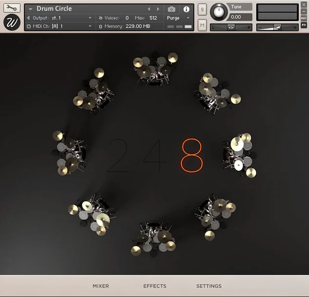 Wavesfactory Drum Circle interface
