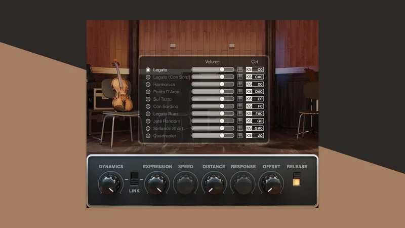8Dio Deep Solo Violin interface