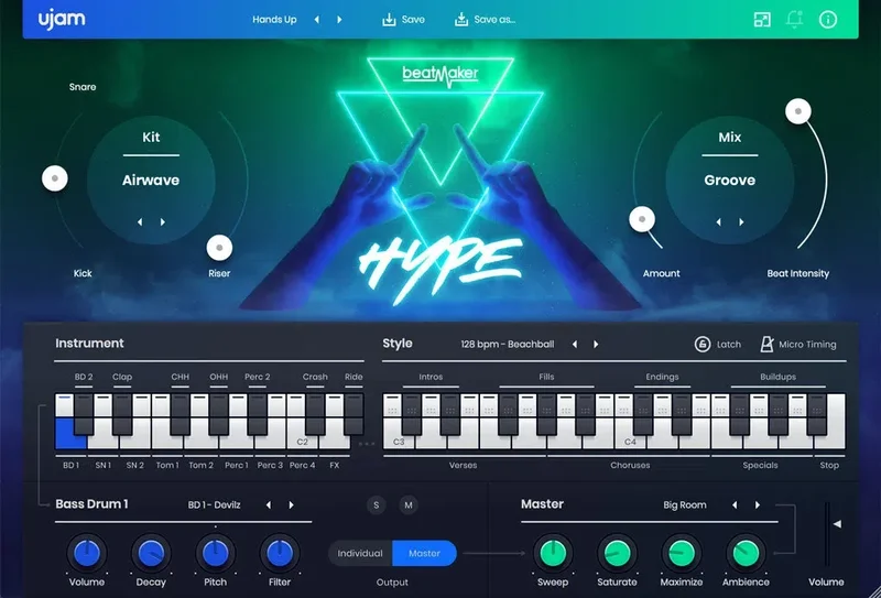 UJAM Beatmaker HYPE Loyalty interface