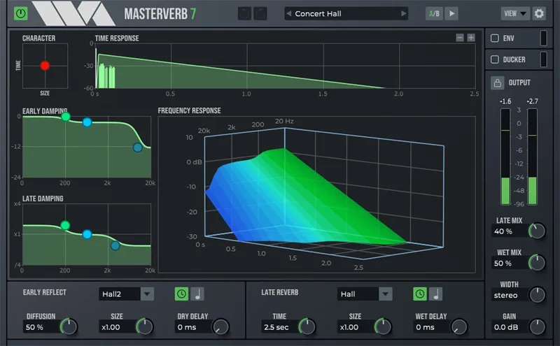 Wave Arts MasterVerb 7 interface
