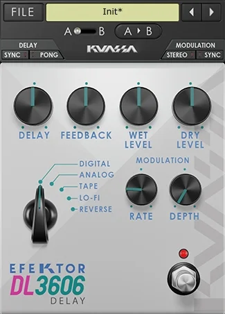 Kuassa EFEKTOR DL3606 Delay interface