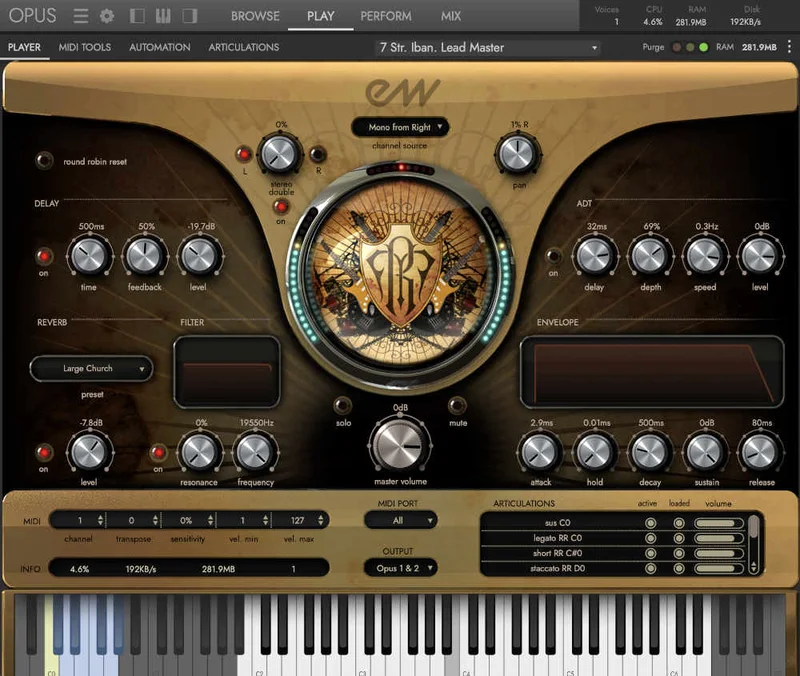 EastWest Sounds Ministry Of Rock 1 interface