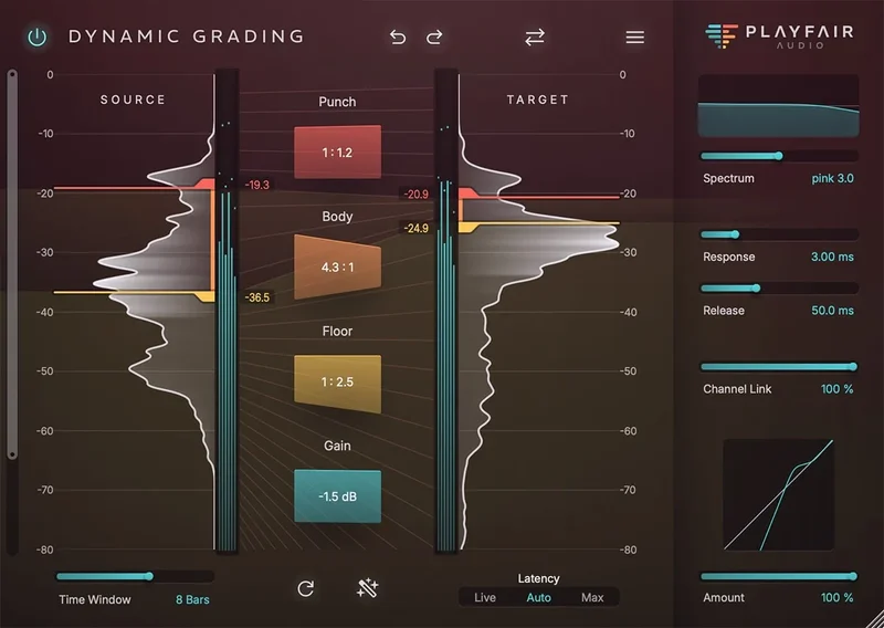Playfair Audio Dynamic Grading interface