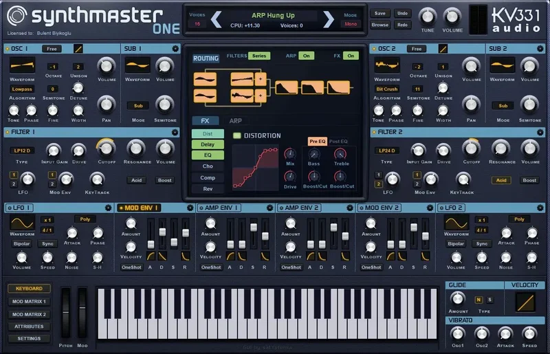 KV331 Audio SynthMaster One Crossgrade interface