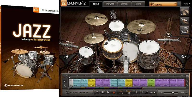 Toontrack EZX Jazz interface