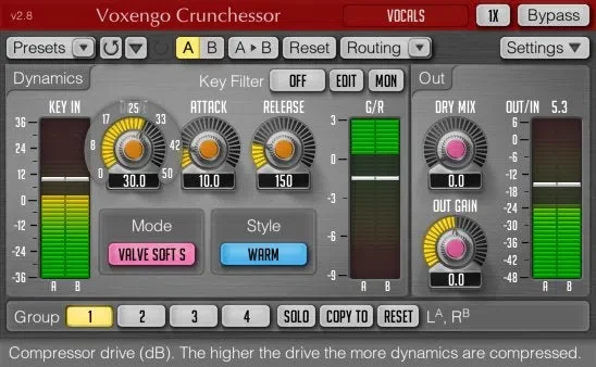 Voxengo Crunchessor interface