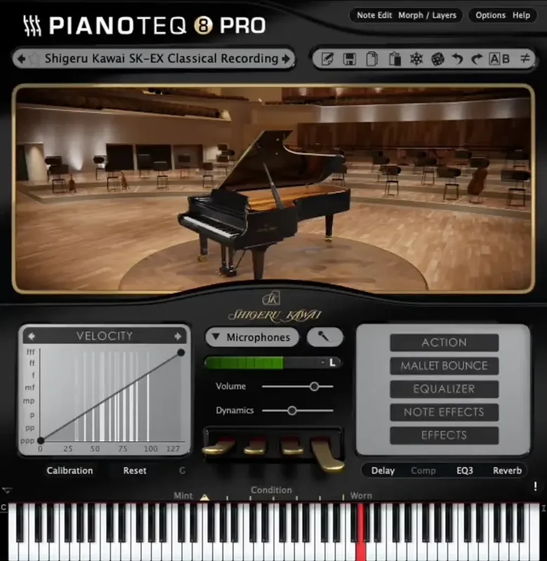 Pianoteq Shigeru Kawai SK-EX interface