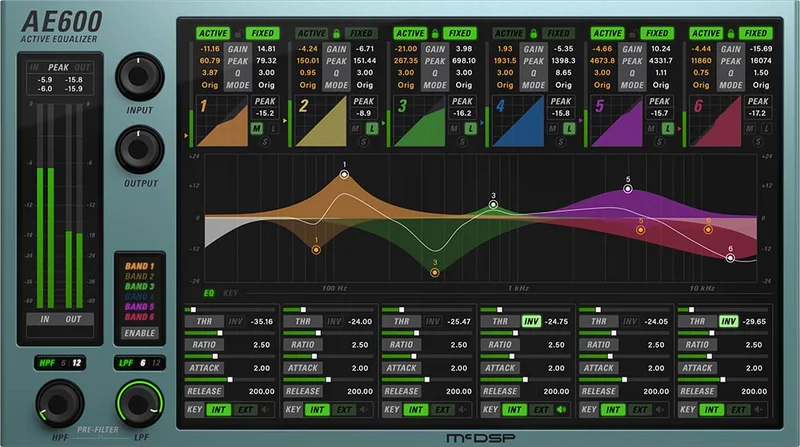 McDSP AE600 Active EQ Native v7 Upgrade from v6 interface