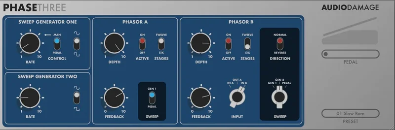 Audio Damage PhaseThree interface