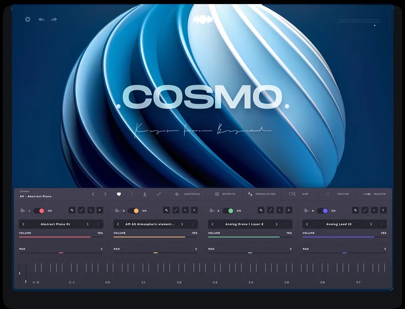 Audiomodern Cosmo: Soundbox Instrument interface
