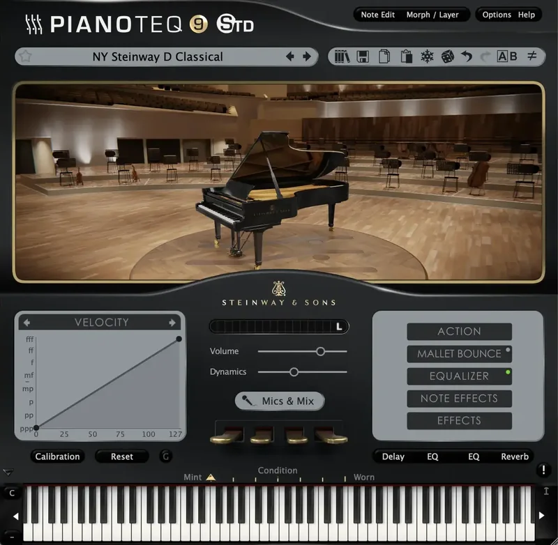 Pianoteq 9 Standard interface